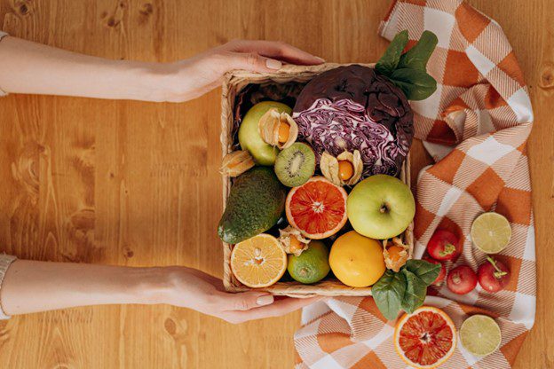 Healthy Leaders- Basket full Fruit and Vegetables 
